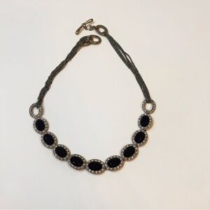 Elegant Black and Silver Necklace